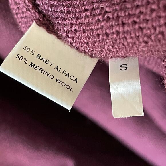 Nakayama Open Front Oversize Baby Alpaca Merino Wool Cardigan Sweater Women Sml - Picture 9 of 10